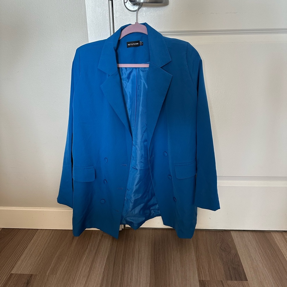 PrettyLittleThing Blue Women's Blazer